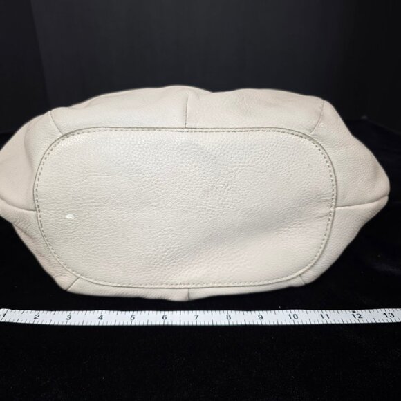 The Sak Genuine Leather Handbag Purse Ivory with Brown Straps - Picture 12 of 16